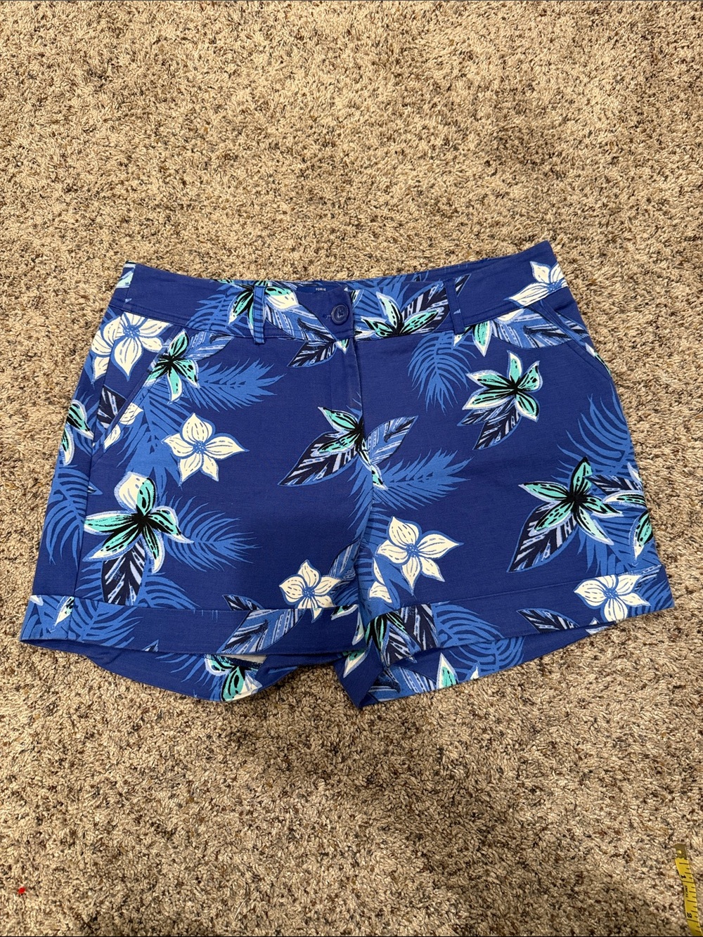 Apt. 9 Blue Floral Print Women's Bermuda Shorts